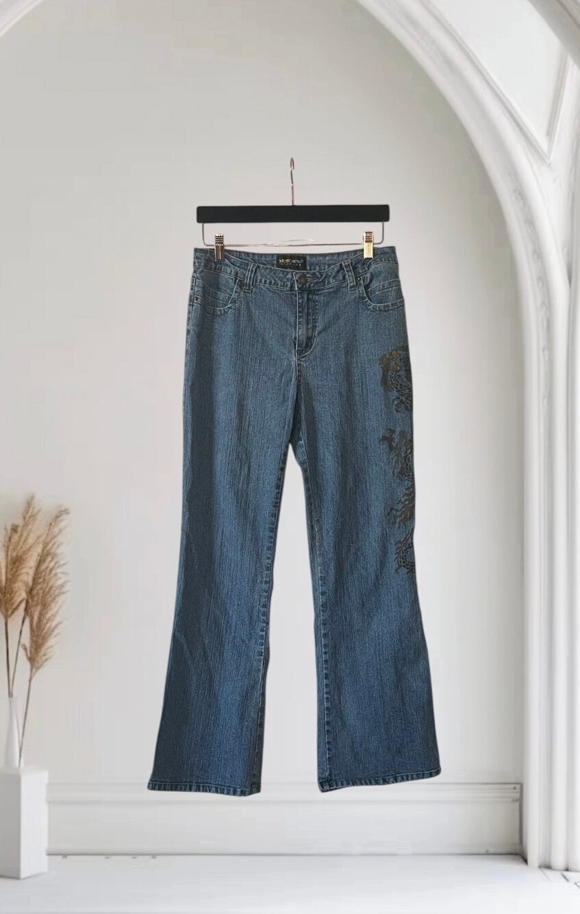 Vintage Metrostyle Jeans Womens Light Wash Stretch Denim Size 10
